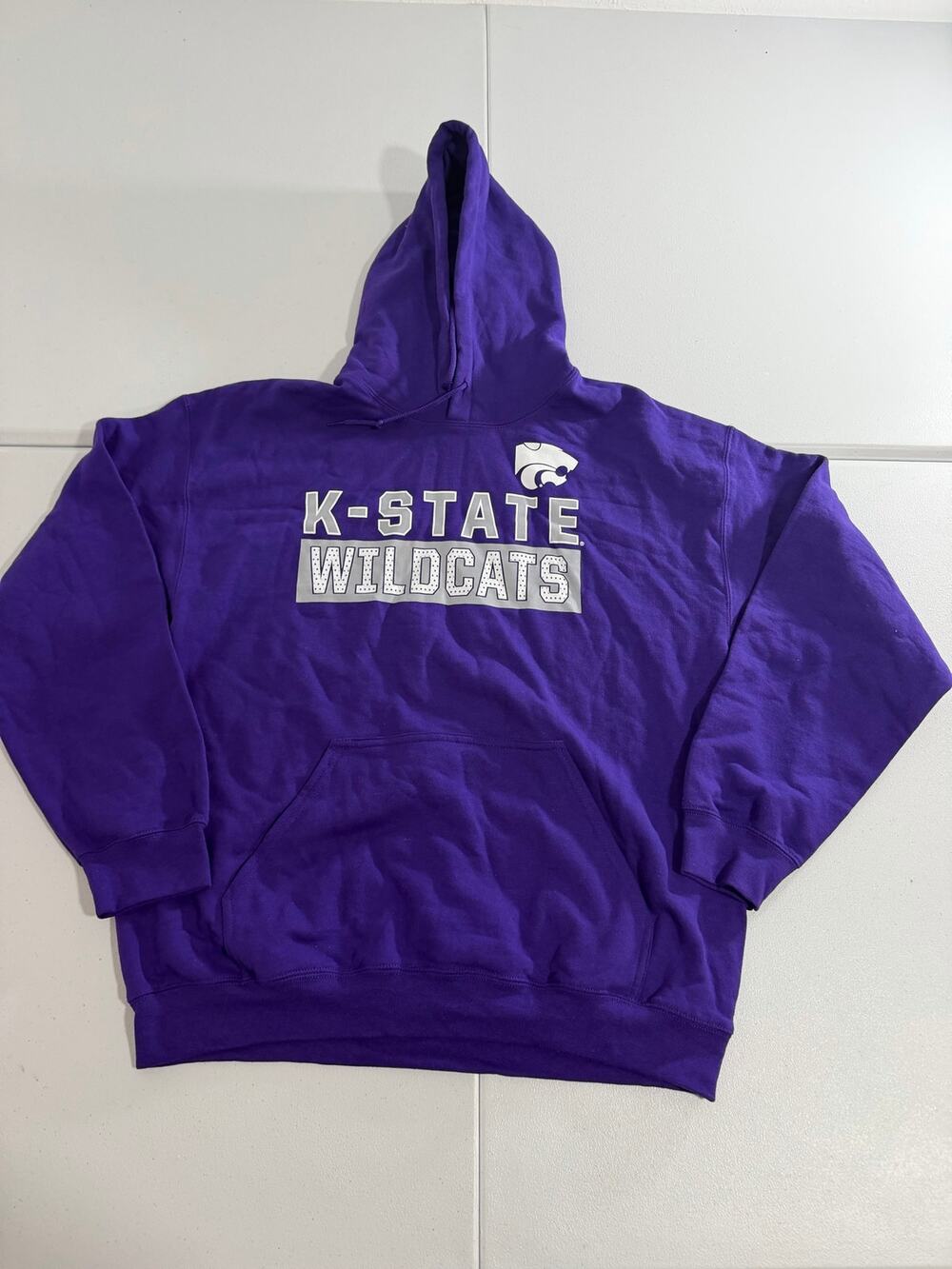 K-State Wildcats Hoodie Men's Large Purple CSA Pullover Sweatshirt